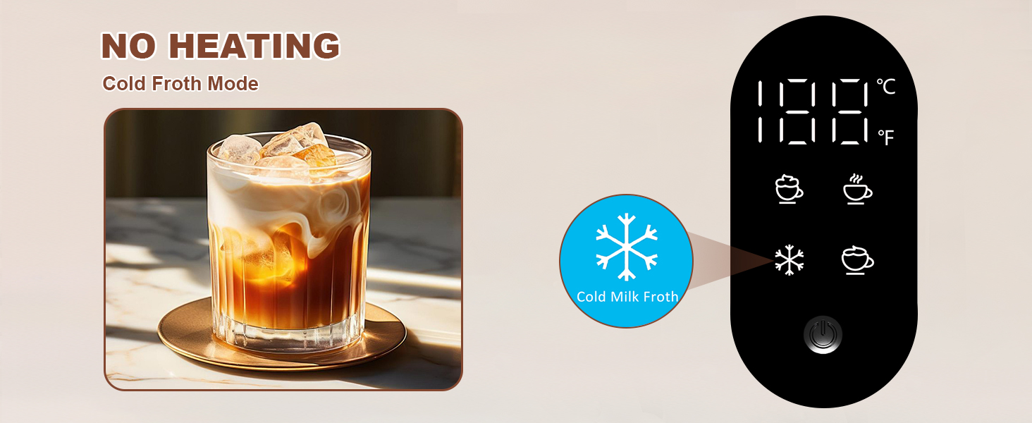 Electric Milk Frother Automatic Hot &amp; Cold Foam Maker