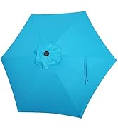 Blissun 7.5ft Patio Umbrella Replacement Canopy, Market Umbrella Cover, Outdoor Table Umbrella Ca...