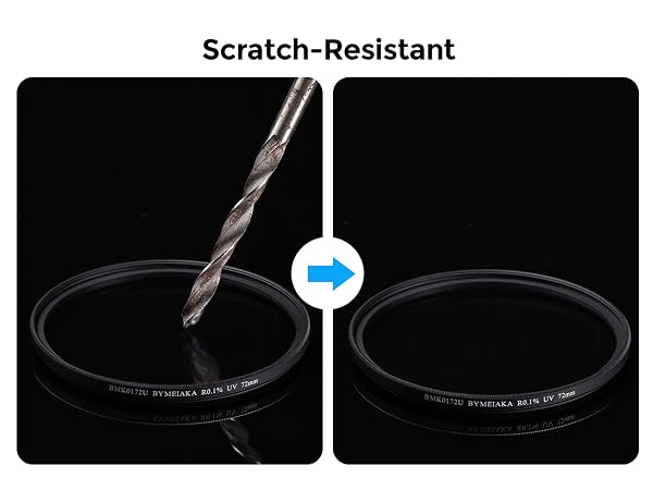 Bymeiaka UV filter resists dust ,water and sand, keeps lens clean outdoors.
