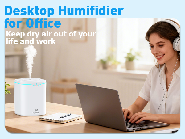 iucpss desktop humidifiers for bedroom &amp;amp; office, keep dry air out of your life and work