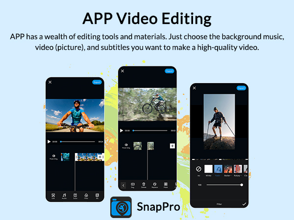 icefox APP Video Editing Action Camera