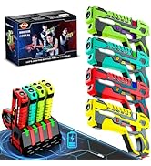 Rechargeable Laser Tag Guns Set - VATOS Laser Tag 4 Player with Charging Station, No Vests Needed...
