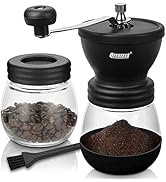 QIYUEXES Manual Coffee Grinder with Burr, Coffee Bean Grinder for Espresso, French Press, Cold Br...