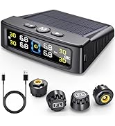 GEARGO RV Tire Pressure Monitoring System - TPMS Tire Pressure Monitor System(0-99 PSI) with Sola...