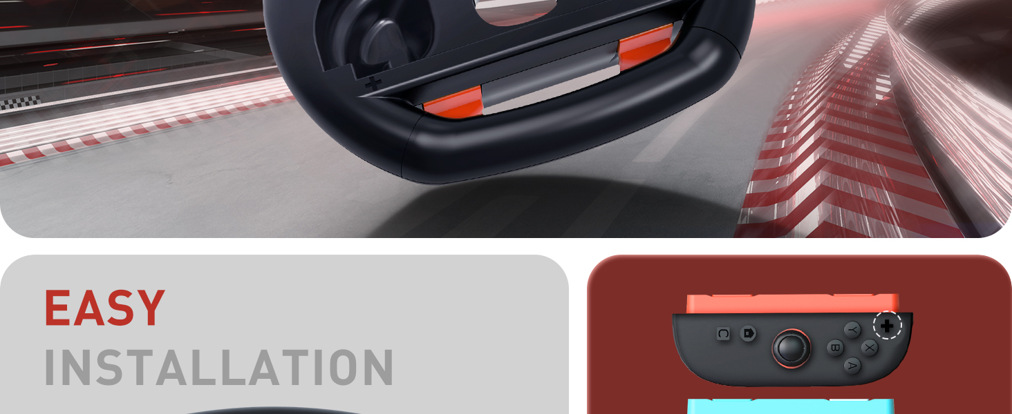 Steering Wheel for Nintendo Switch 2 JoyCons