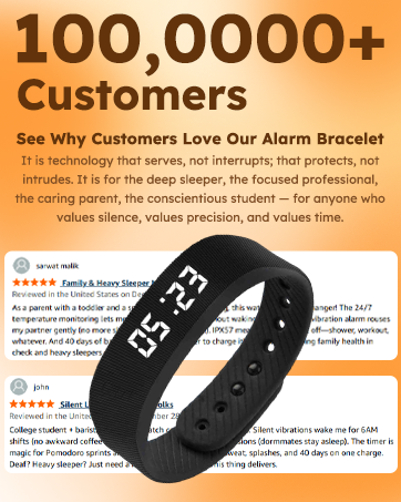 Deaf People Small Silent Wristband of Sleep Wrist Shock Alarmo Electric Metronome Band Vibrate