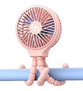 WiHoo Baby Stroller Fan, Clip On Portable Rechargeable Battery Operated Mini Handheld Car Seat Sm...