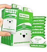 Impossibly Compact Travel Size Hand Sanitizer Wipes – Alcohol Free with Aloe, Safe for Sensitive ...