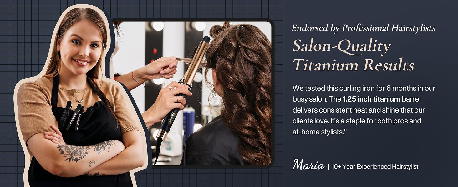 titanium curling iron 1.25 inch