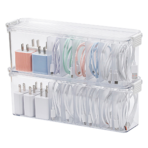 clear phone charger cable cord organizer boxes