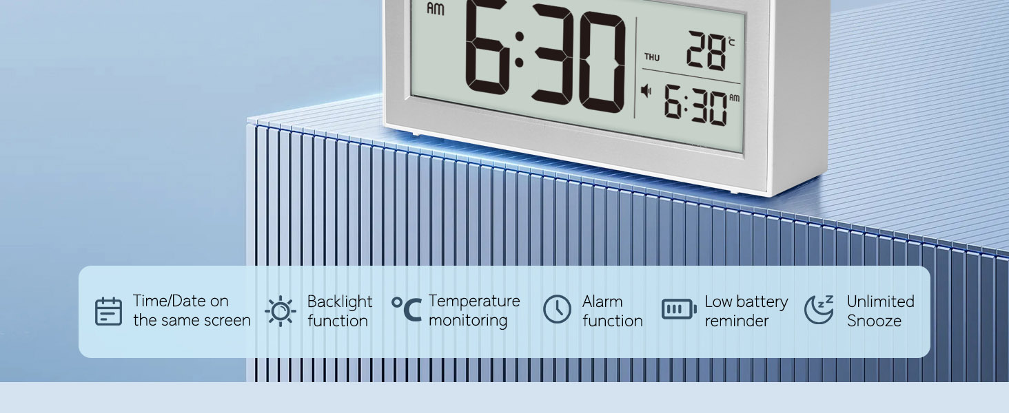 Zonopy Digital Alarm Clock with LED Display