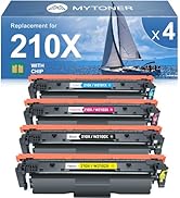 MYTONER 210X Toner Cartridges 4 Pack Compatible Replacement for HP 210X 210A 210 High Yield for C...