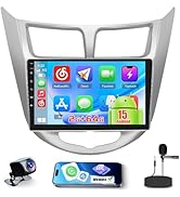 Android 15 Car Stereo for Hyundai Accent Verna Solaris 2010-2016 CarPlay Android Auto, 9 Inch Tou...