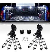 Nilight - TR-08 8PCS 24LED Rock Light for Cargo Truck Pickup Bed Off Road Under Car Side Marker L...