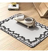 PADOOR-Halloween Pet Feeding Mat-Absorbent Quick Dry Halloween Dog Food Mat-Dog Mat for Food and ...