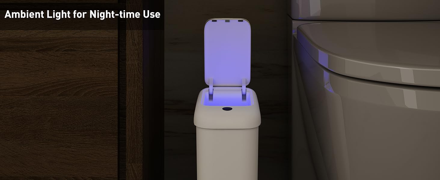 bathroom garbage can with a lid