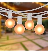 GOOTHY 25FT Outdoor String Lights, Frosted White String Lights with 27 G40 Globe Bulbs, Hanging P...
