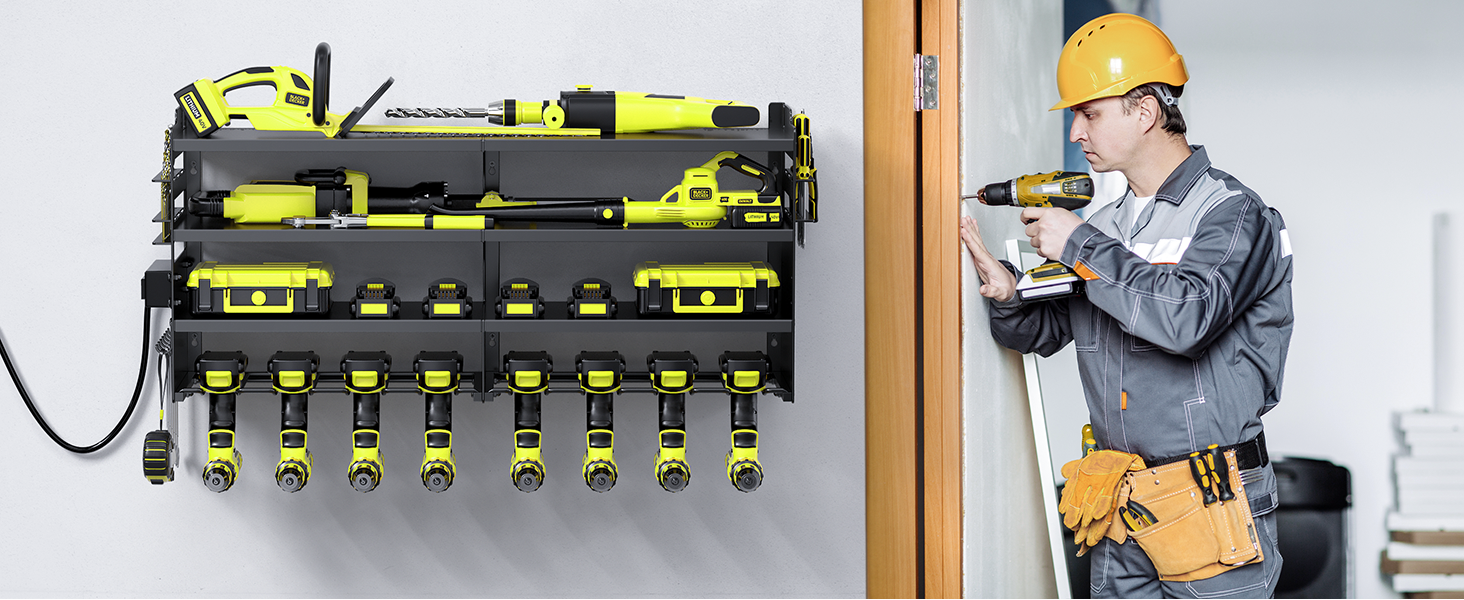 Power Tool Organizer Charging Station