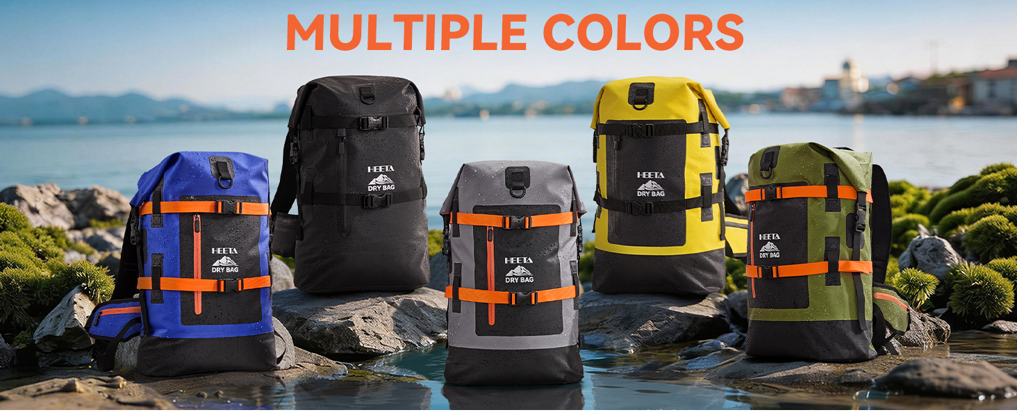 multiple colors dry backpack