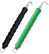 weideer 2 Pcs Automatic Rebar Tie Tool Rebar Tie Wire Twister Curved and Straight Hook Pull Tie W...