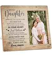 Daughter Gift Picture Frame, Graduation Gifts for Daughter from Mom, To My Daughter Photo Frame, ...