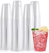 300 Pack Clear Plastic Cups 10oz Disposable Cups Transparent Plastic Drinking Cups, Plastic Party...