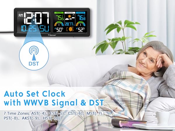Multi-Functional Atomic Clock Weather Station