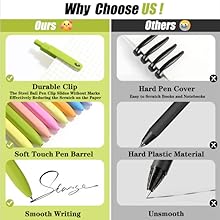 0.5mm Fine Point Smooth Writing Pens for Journaling and Note Taking