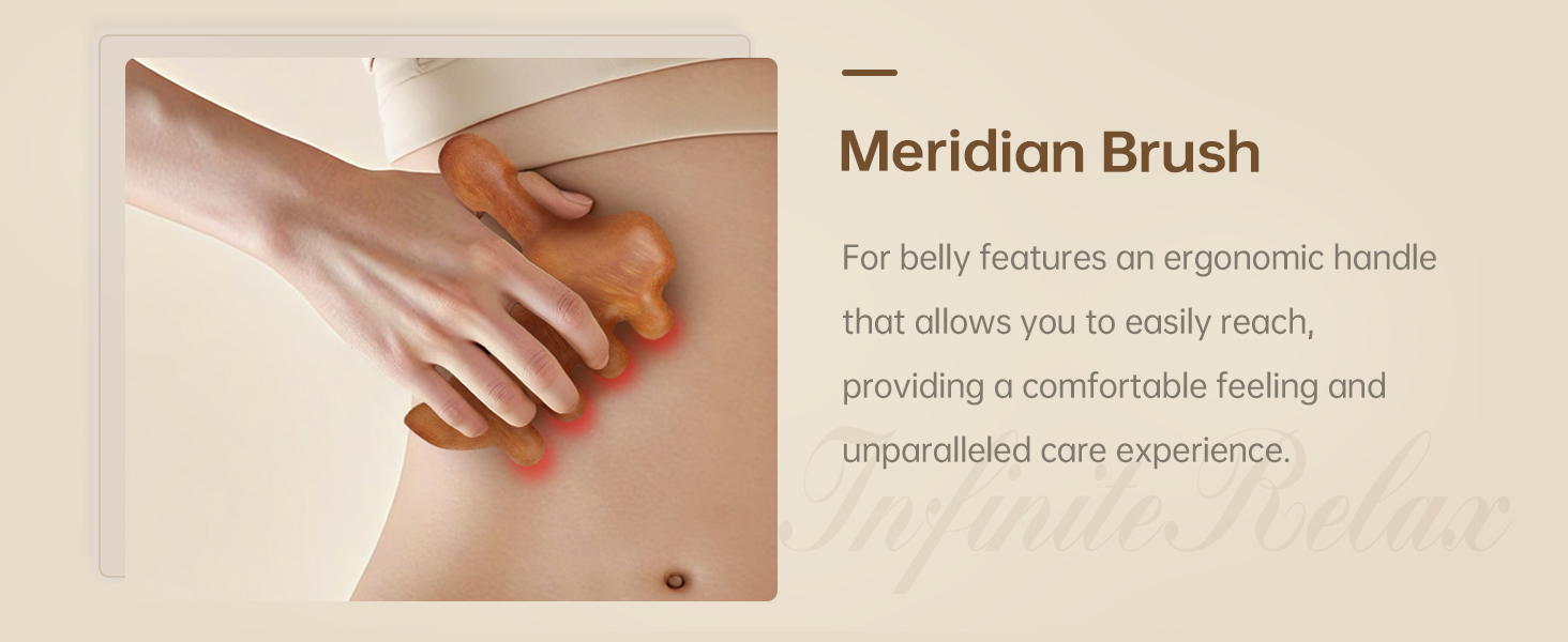 Gua Sha Tool for Face &amp;amp; Body Meridian Massage Brush Lymphatic Drainage