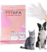 Pet Glove Wipes for Dogs and Cats, Extra Thick Dog Wipes Cleaning Deodorizing, Rinse Free Cleanin...