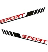 YAWUROU 2 PCS Car Door Side Sport Letter Stickers, Fashion Sports Racing Strip Decal, 22.83" x 5....