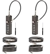 TOKCKYBL 4-Digit Combination Cable Lock, Gate Lock - 3 Replaceable Steel Ropes (11.8", 23.6", 47....