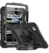 Herize iPad Pro 11 Inch Case 2024 with Screen Protector Pen Holder | iPad Pro 11 5th Generation C...