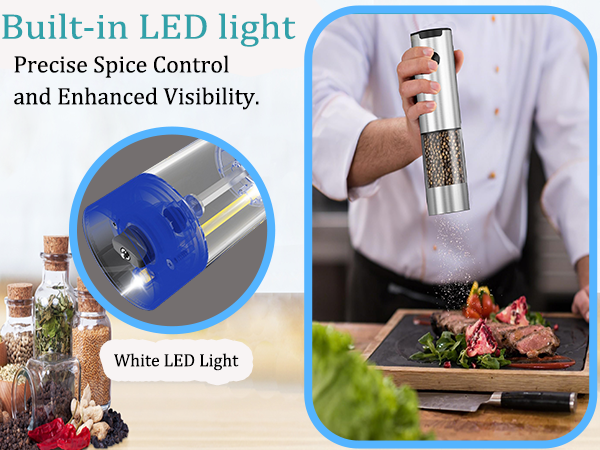 electric salt and pepper grinder set