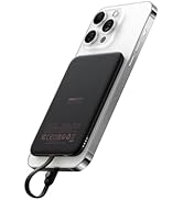 VEEKTOMX 5000mAh Slim Portable Charger with Built-in Lighting Cable - Power Bank Travel Phone Cha...