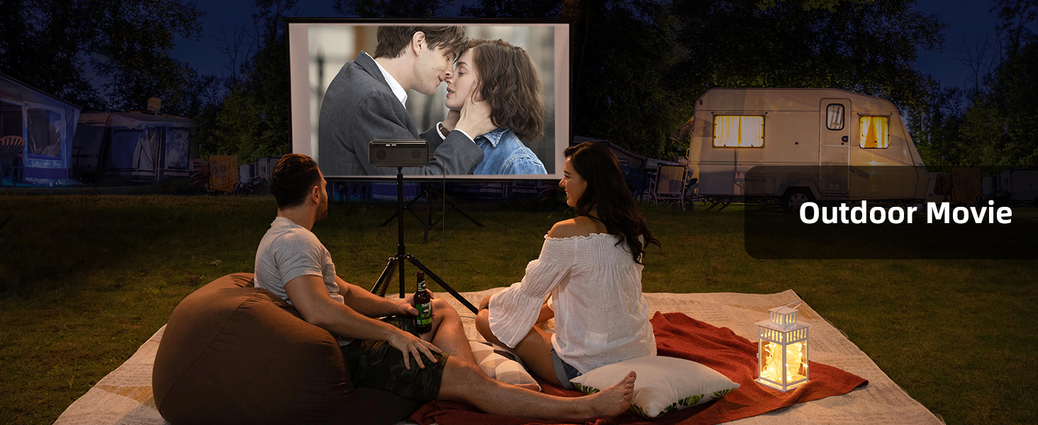 GC666 Projector with wifi Bluetooth can be used outdoor outside