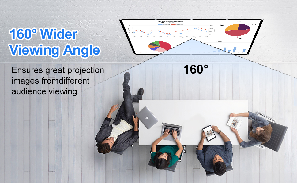 Projector Screen 72 inch, Movie Projector Screen 16:9 HD Foldable and Portable