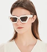 Breaksun Thick Frame Cat Eye Sunglasses for Women Vintage Trendy Cateye Sun Glasses Retro Style S...