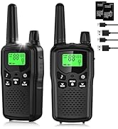Rechargeable Walkie Talkies Long Range for Adult, Walky Talky VOX with 22 FRS Channels,99 Privacy...