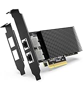 10G PCI-E Network Card with 10Gbps Dual RJ45 Ports, Intel X540-T2 Conrtoller, VIMIN 10Gb Ethernet...