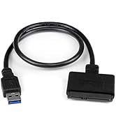 StarTech.com SATA to USB Cable - USB 3.0 to 2.5” SATA III Hard Drive Adapter - External Converter...