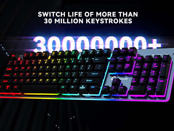 104 keys wired RGB gaming keyboard