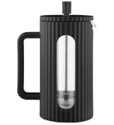 Kaffe French Press Coffee Maker (34oz / 1L) - Borosilicate Glass and BPA-Free