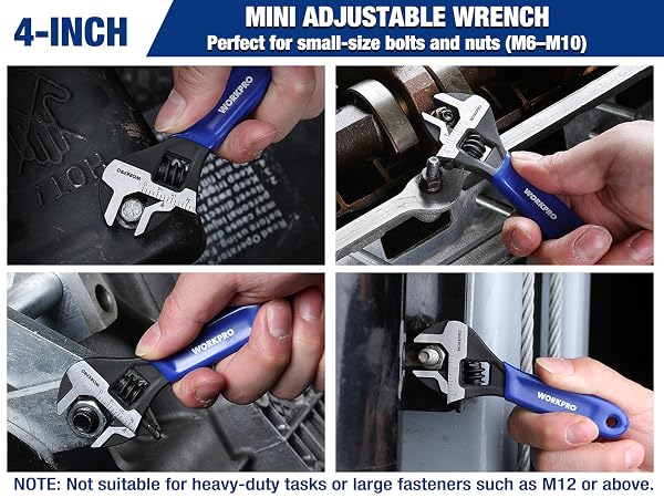 4 inch mini adjustable wrench
