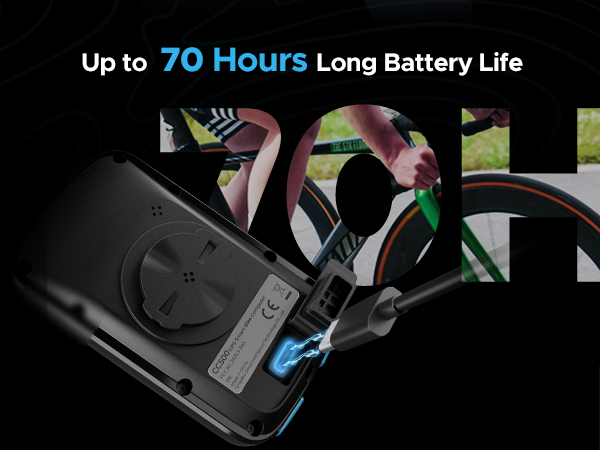 70 hours for long lasting ride