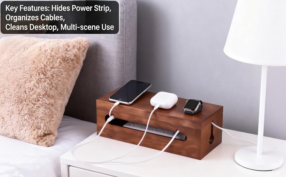 cable management box, cord organizer box, cord hider box,