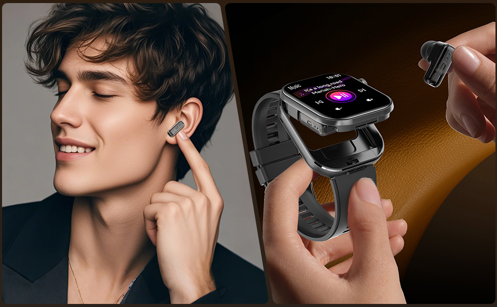 Smart Watch with Earbuds