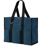 Becokan Large Tote Bag for Women Waterproof with 12 Pockets Top Zipper Closure Utility Teacher Nu...