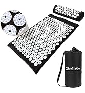 XiaoMaGe Acupressure Mat and Pillow Set with Bag - Large Size 28.7 X 16.5 inch Acupuncture Mat fo...