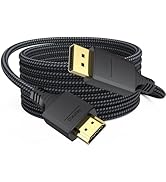 Display Port to HDMI Cable 10Ft, DisplayPort DP to HDMI1.4 (4K@30Hz 1080P@120Hz One-Direction) Co...